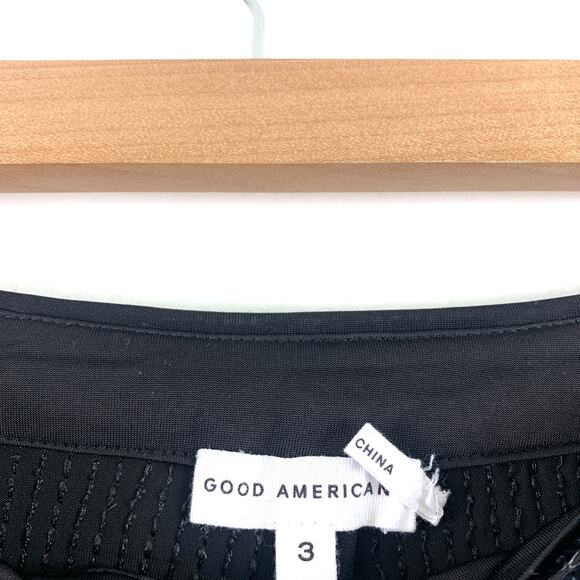 Good American Black Sequin Wide Leg Pants - Picture 6 of 8